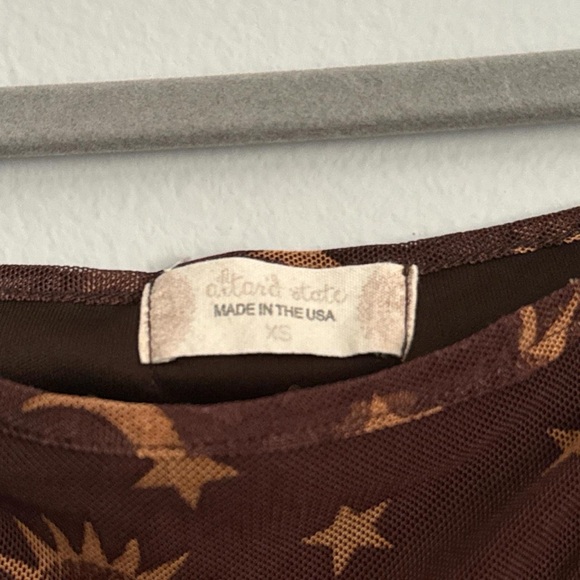 Altar'd State Brown Ruched Crop Blouse - Picture 3 of 5